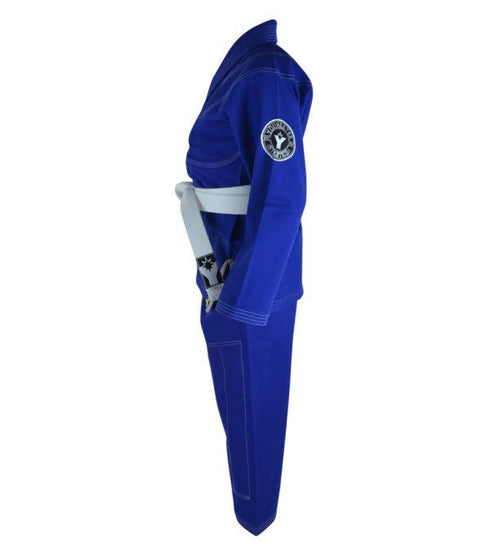 Combat Corner YoungStar Youth Brazilian Jiu Jitsu Form2 GI – FREE WHITE BELT-BLUE-4